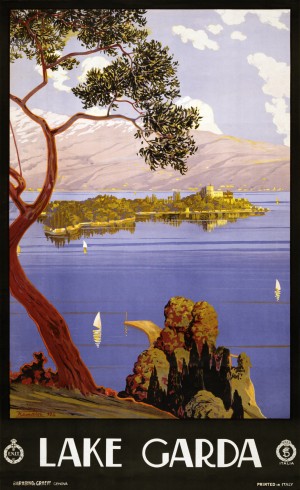 Lake Garda travel poster for ENIT 1924